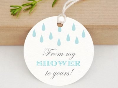 From my shower to yours Shower Favor Tags