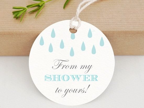 From my shower to yours Shower Favor Tags