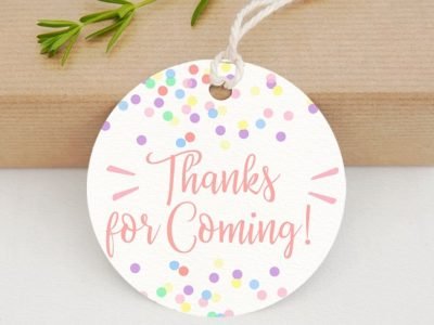 thanks for coming sprinkled tags