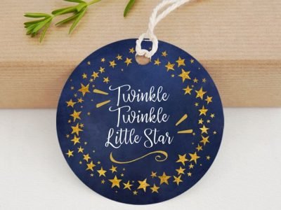 twinkle twinkle tags and stickers