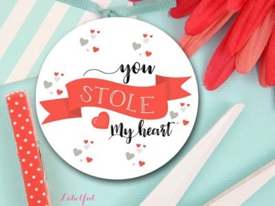 tags you stole my heart valentines party tags