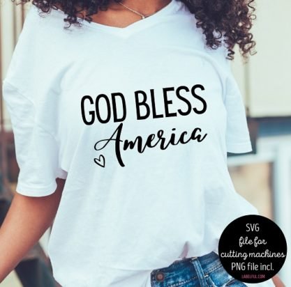 God Bless America SVG Cricut Cut File PNG – Labelful